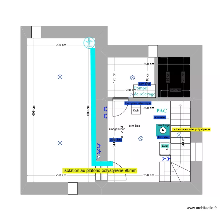 MAISON J+J CAVE. Plan de 