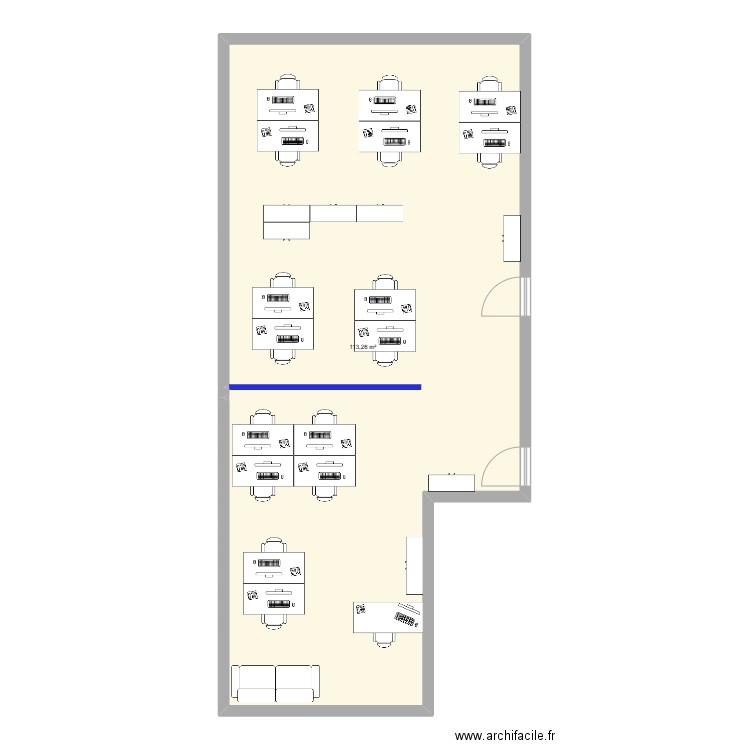 PPO/HPC. Plan de 1 pièce et 113 m2
