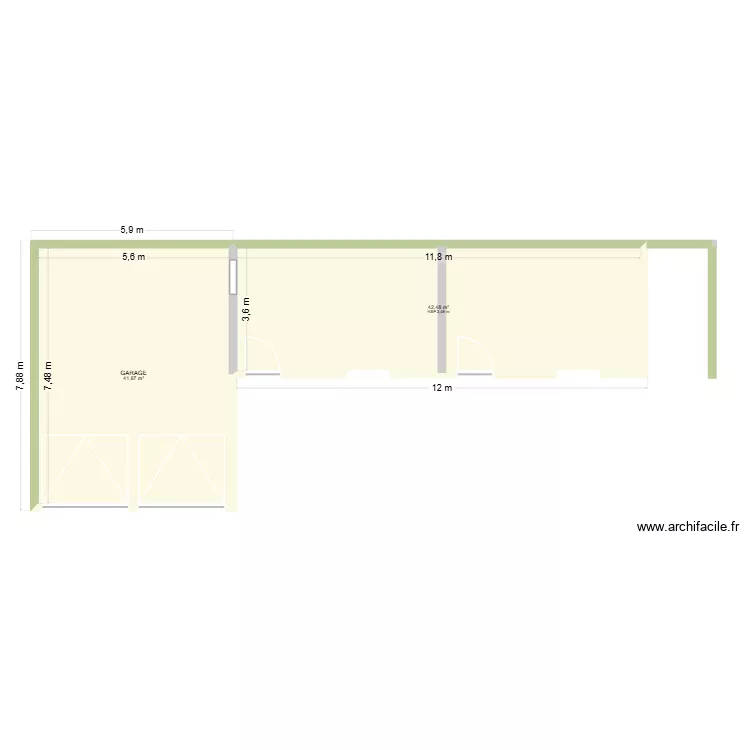 PLAN HANGAR. Plan de 3 et 82 m² PLAN HANGAR. Plan de 3 et 82 m²