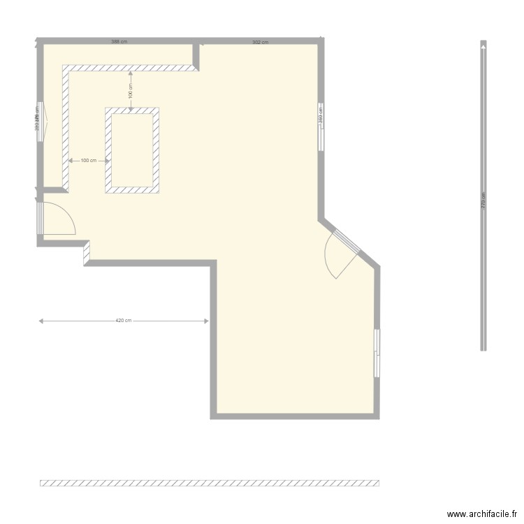 LE FLOCH. Plan de 3 pièces et 52 m2