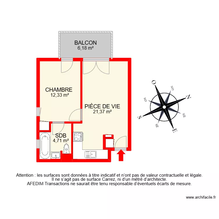 BI 31092. Plan de 7  et 66 m²