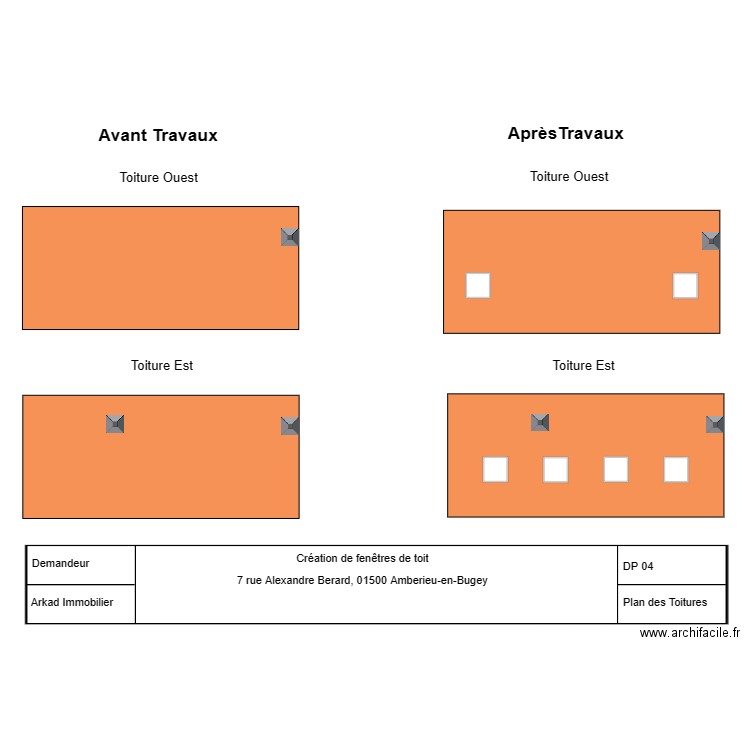 Plan des toitures Amberieu-en-Bugey. Plan de 0 pièce et 0 m2