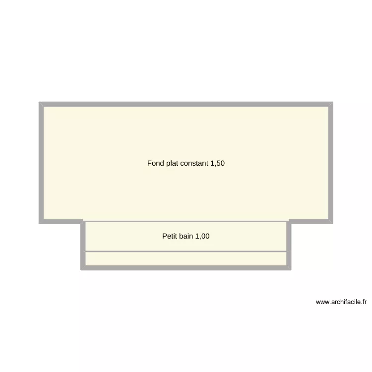 rectangulaire avec escalier extérieur. Plan de rectangulaire avec escalier extérieur. Plan de