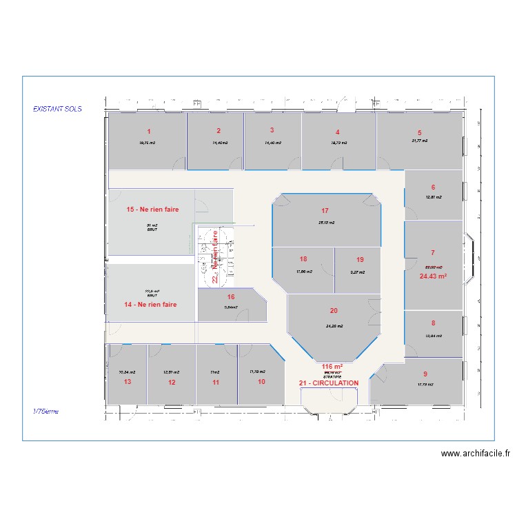 Sunelis - Existant Sol - Work. Plan de 0 pièce et 0 m2