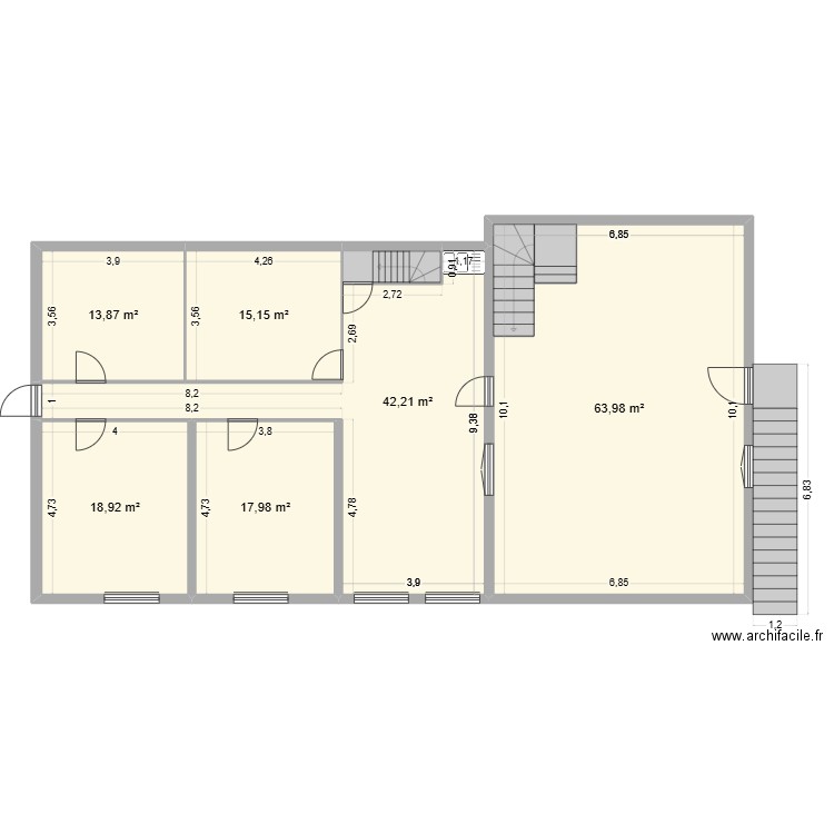 MAM BOUILLY V2. Plan de 9 pièces et 185 m2