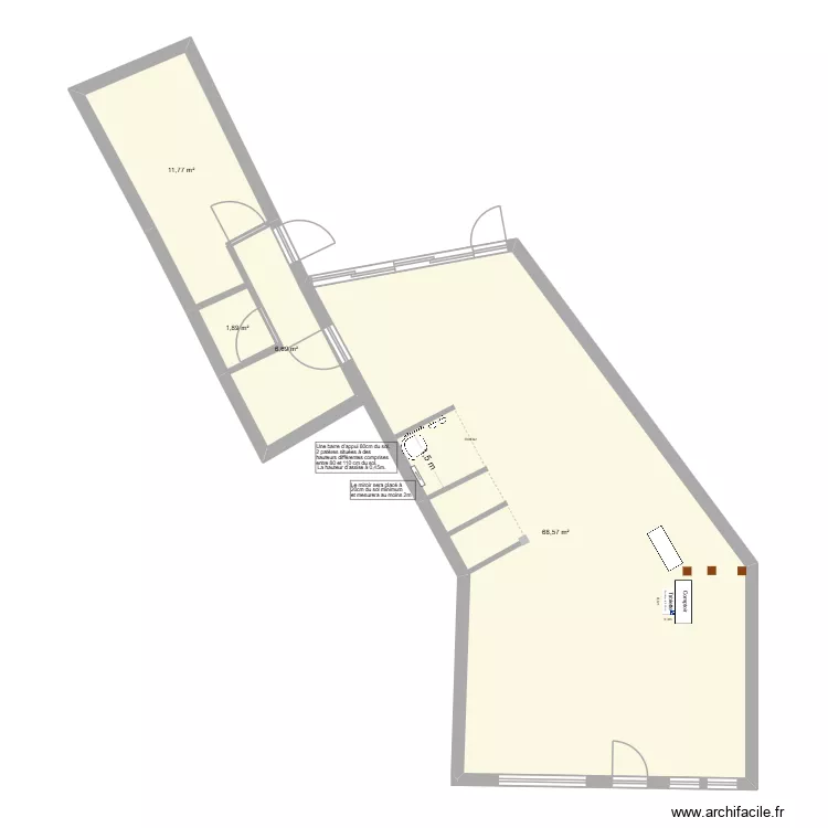 LE COIN DES FILLES VIDE. Plan de 4 et 89 m² LE COIN DES FILLES VIDE. Plan de 4 et 89 m²