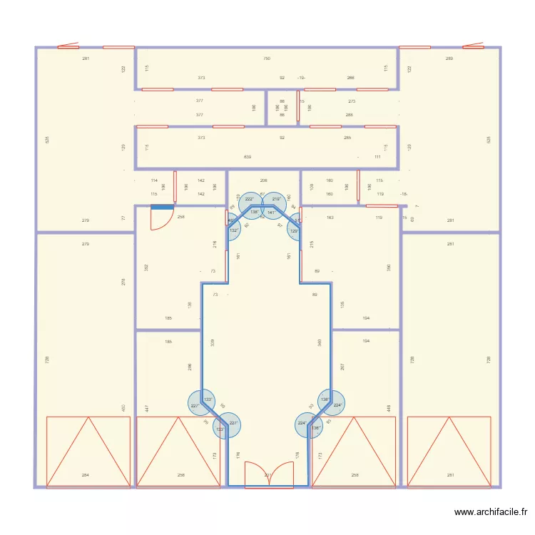 caves immeuble5. Plan de 15  et 163 m²