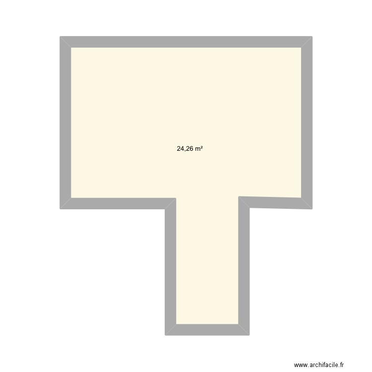 Salle de bain. Plan de 1 pièce et 24 m2