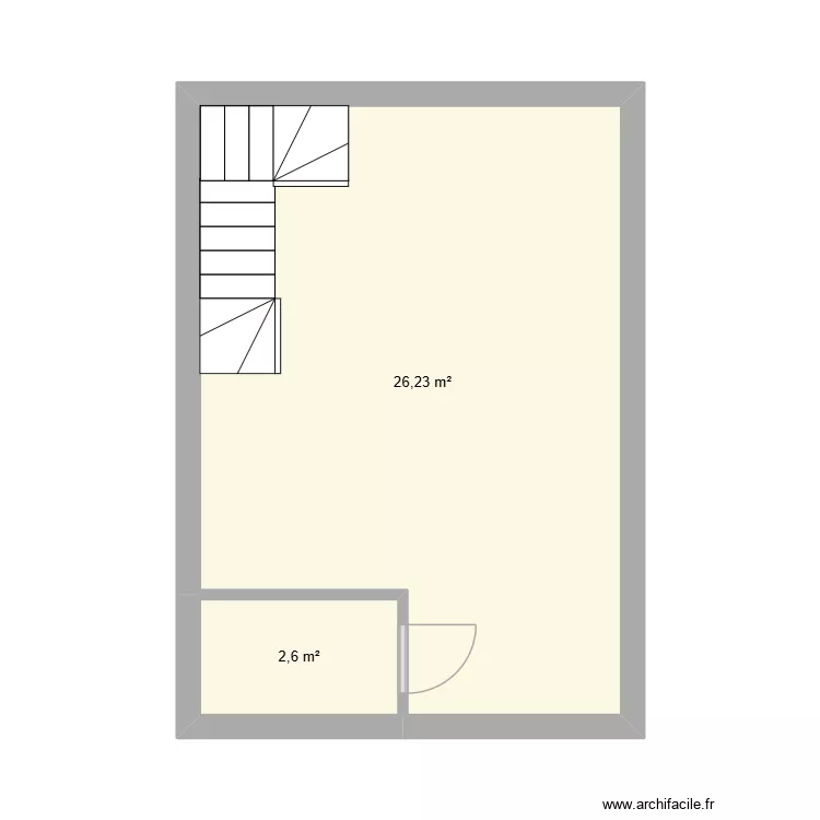 Roquevaire T4 1e Etage. Plan de 2  et 29 m²