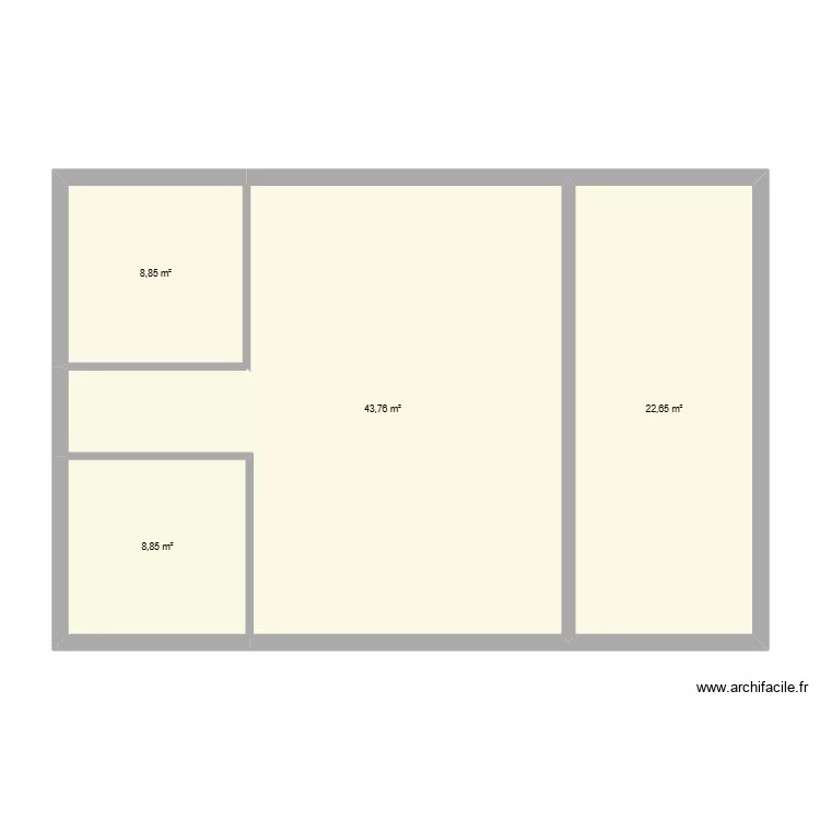 Projet1. Plan de 4 et 84 m² Projet1. Plan de 4 et 84 m²