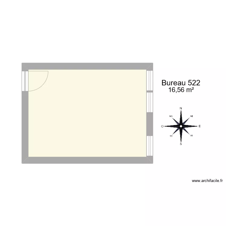 Bureau R 522. Plan de 