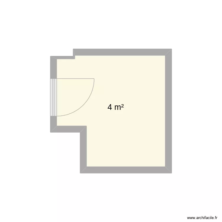 Salle de Bain. Plan de 1 pièce et 4 m²