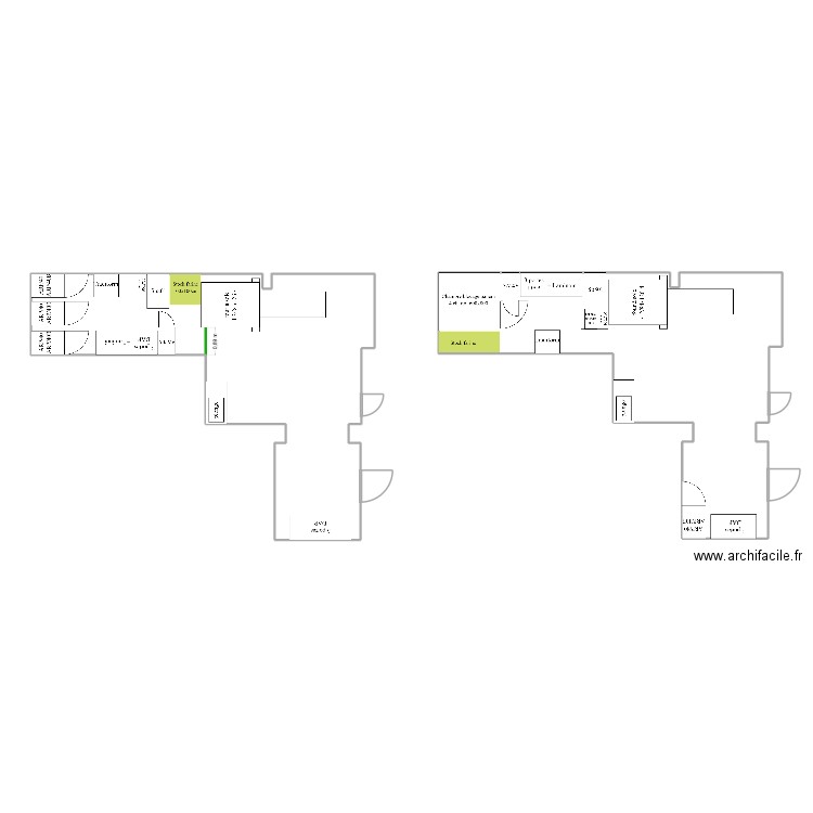wattrelos. Plan de 2 pièces et 100 m2