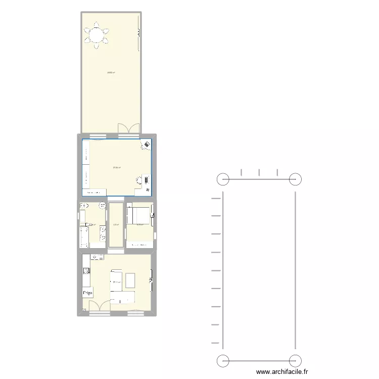 cabane 6X5. Plan de 