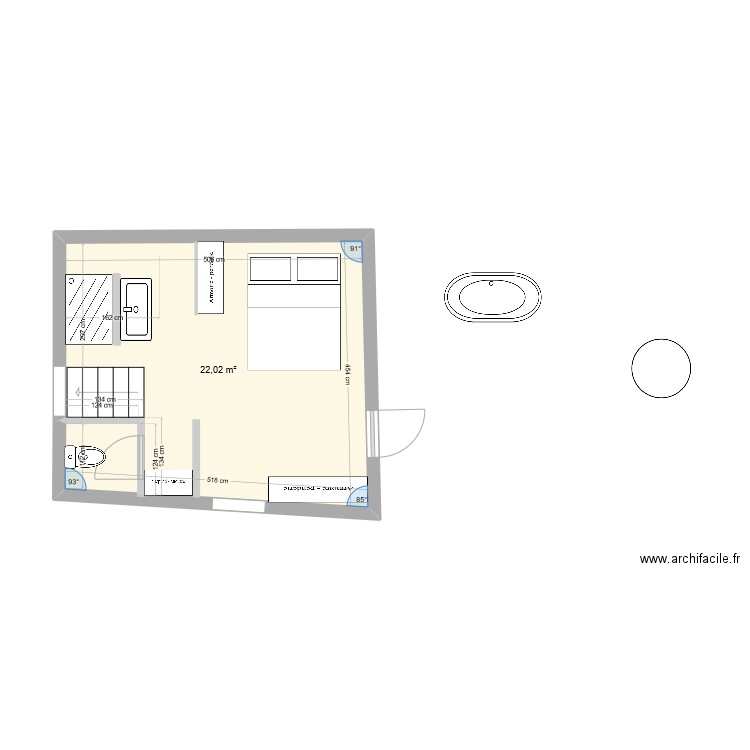 CHAMBRE 1 SDB. Plan de 0 pièce et 0 m2