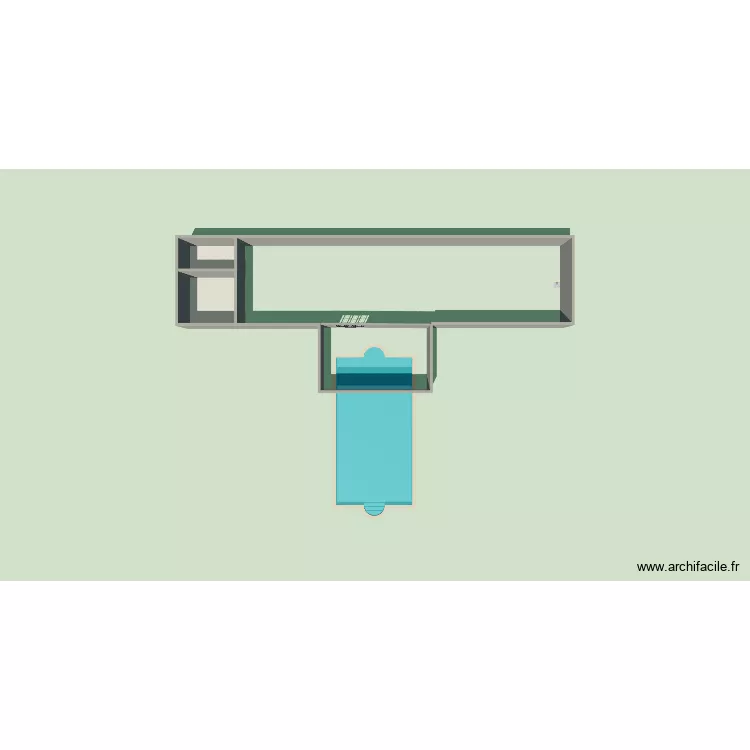La Croix piscine. Plan de 2 Pièces et 36 m²