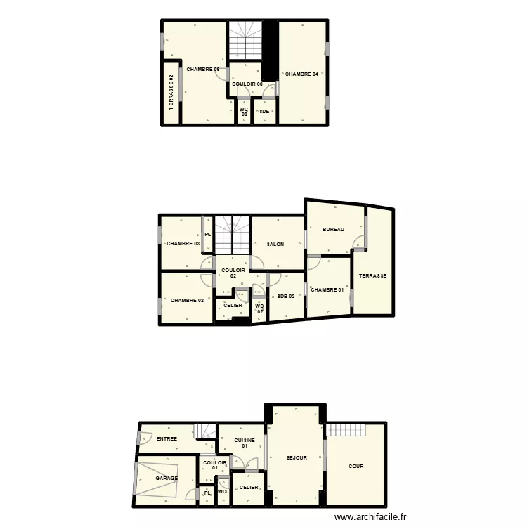 PLAN VAUVERT GOUDAIN PLB. Plan de 36 et 143 m² PLAN VAUVERT GOUDAIN PLB. Plan de 36 et 143 m²