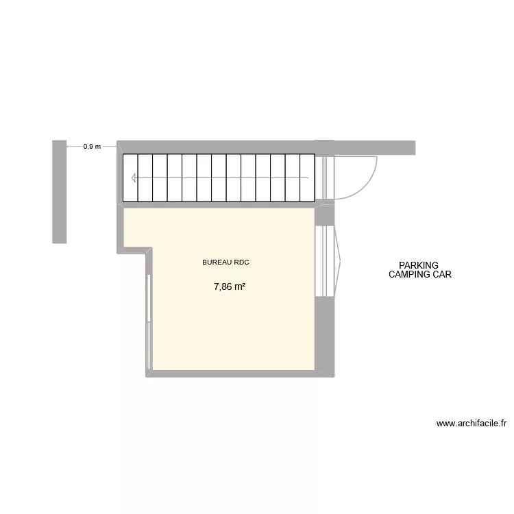 bureau rdc + escalier. Plan de bureau rdc + escalier. Plan de