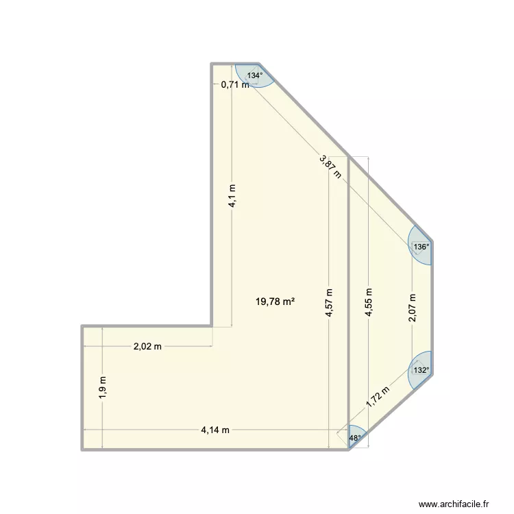 terrasse. Plan de 1 et 20 m² terrasse. Plan de 1 et 20 m²