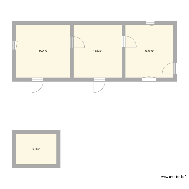 zzz. Plan de 4 pièces et 48 m2