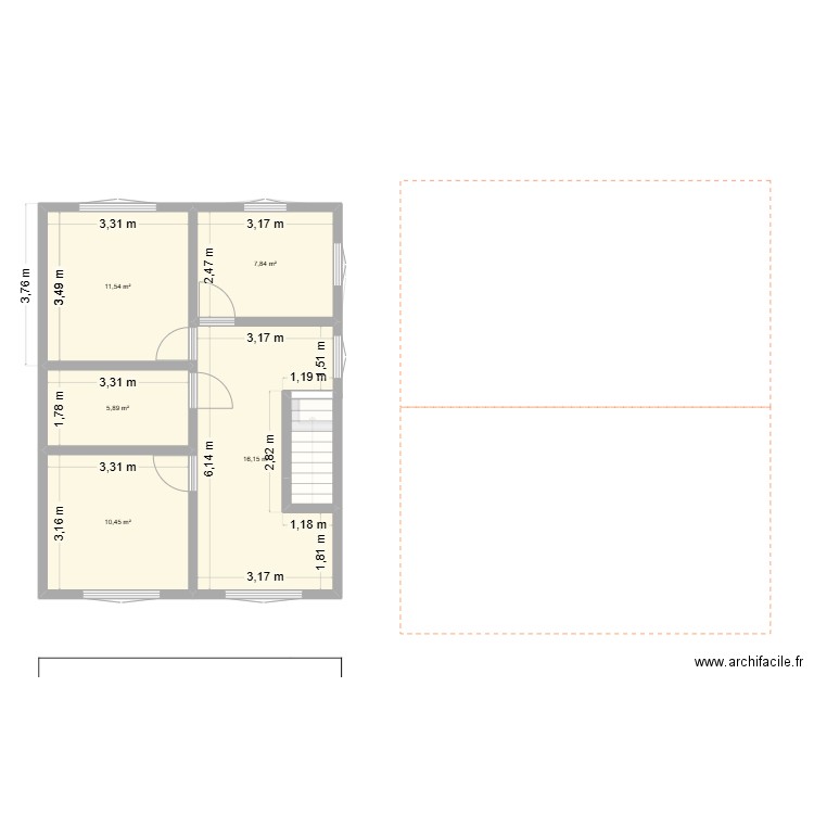 Maison Mana. Plan de 9 pièces et 108 m2