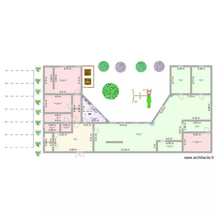 Cr&egrave;che Puer. Plan de 