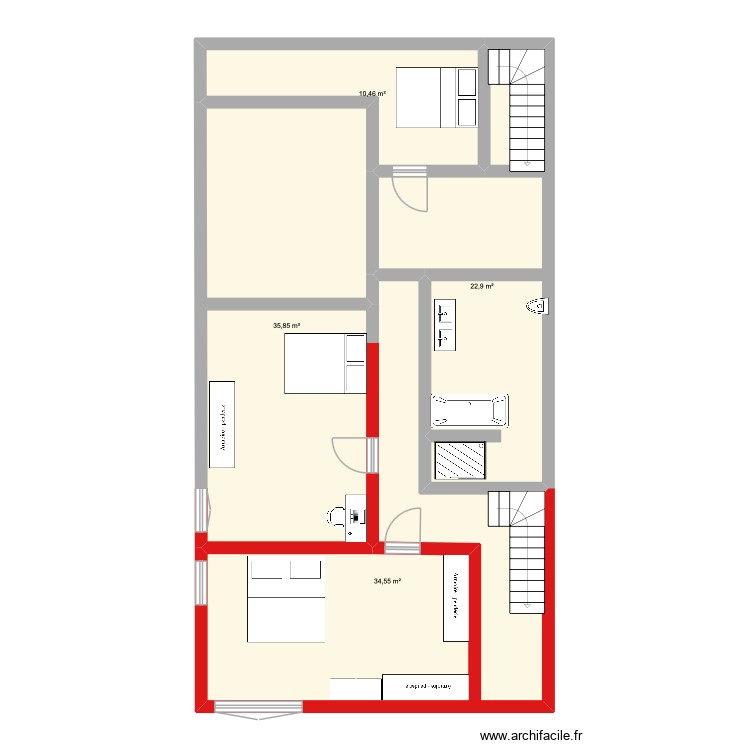 annexe 1er (option 1). Plan de 0 pièce et 0 m2