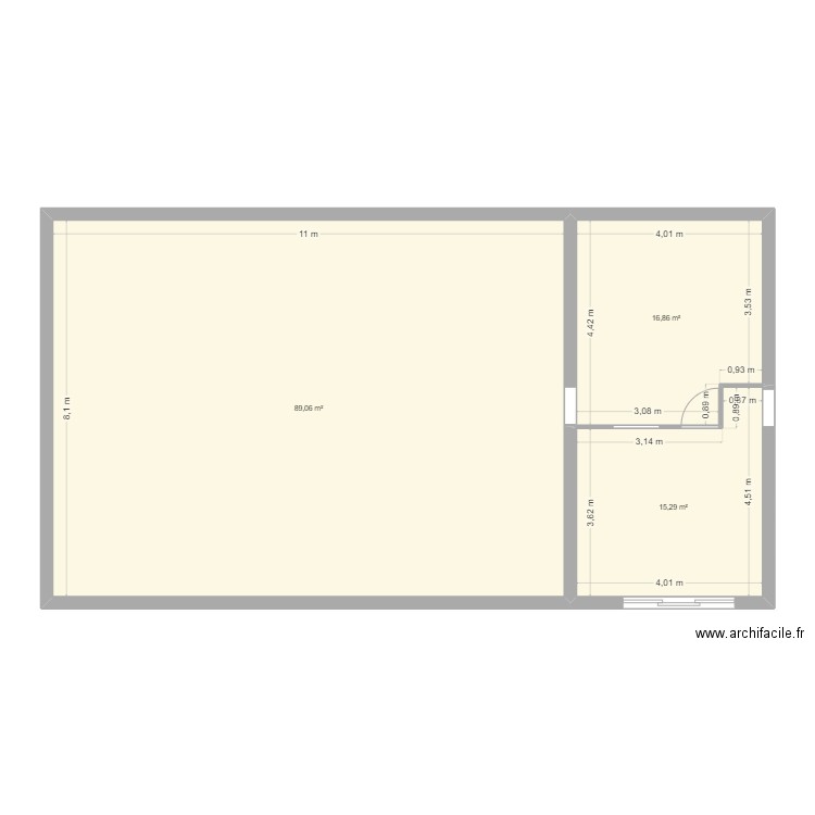 BASE SUR MESURE 2504170846. Plan de 3 pièces et 121 m2
