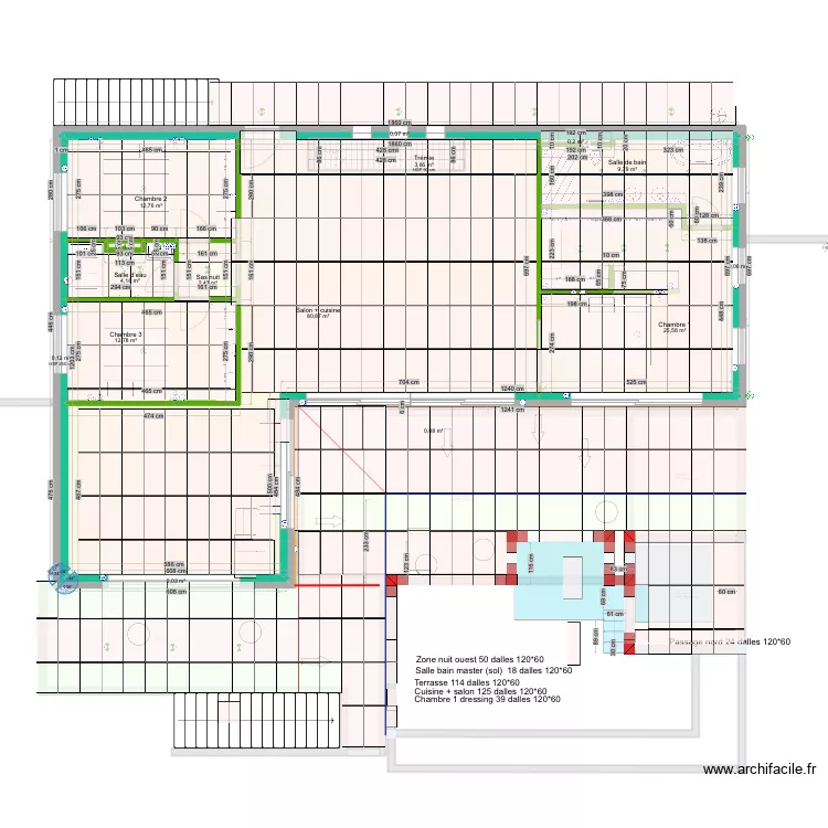 Plan pente terrasse car 60-120 Version 2 bis margelles. Plan de 