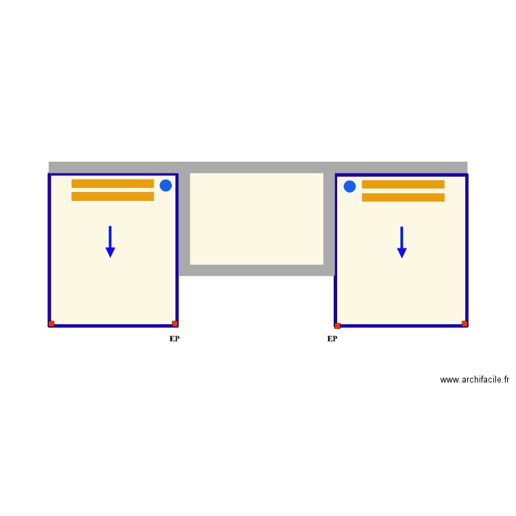 jacky pergola. Plan de 3 pièces et 31 m2