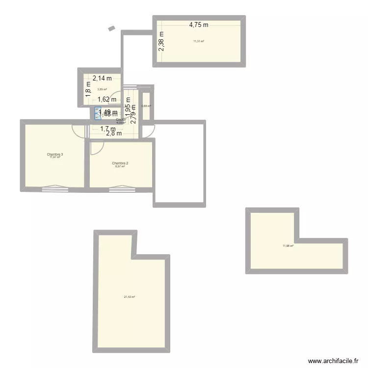 APPART LANCELOT. Plan de 9 et 75 m² APPART LANCELOT. Plan de 9 et 75 m²