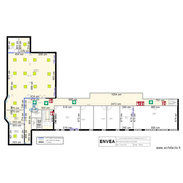 envea R+1 Plan calpinage eclairage. Plan de 0 pièce et 0 m2