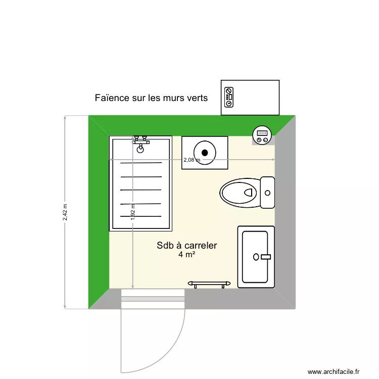 Petite sdb. Plan de Petite sdb. Plan de