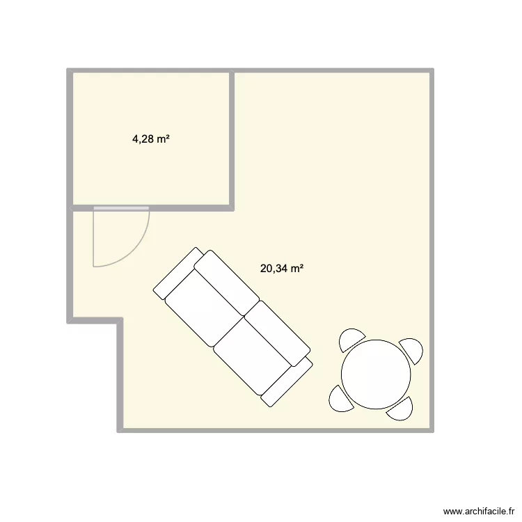 Eva & Nich. Plan de 2  et 25 m²