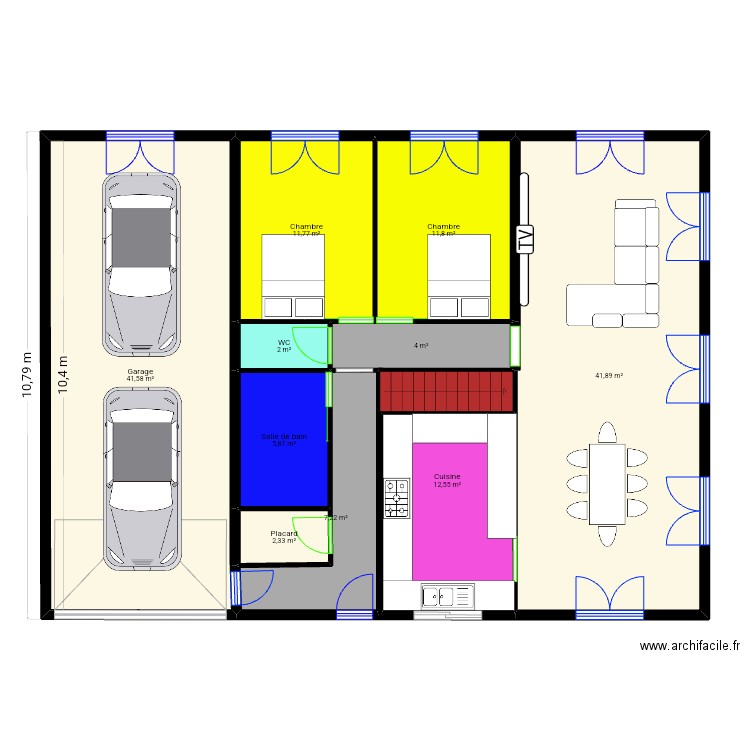 Ma maison. Plan de 10 pièces et 141 m2