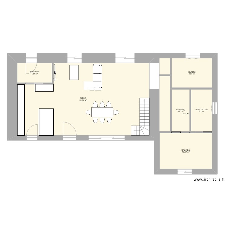 plan elec. Plan de 7 pièces et 144 m2