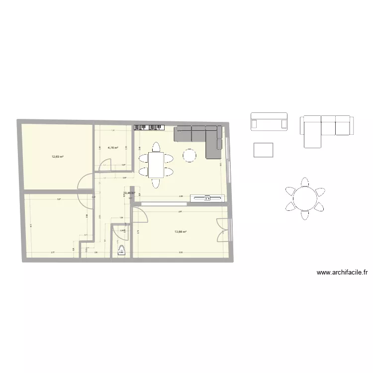 Nouveau RDC  1.2. Plan de 10  et 141 m²