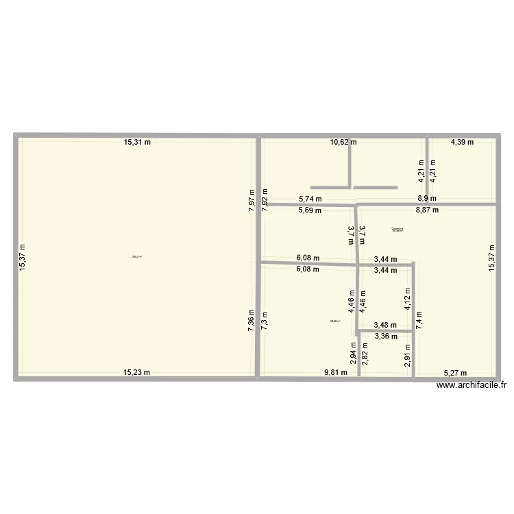 LES ORS. Plan de 3  et 461 m²