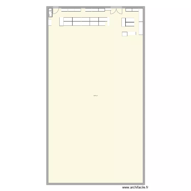 atelier. Plan de 1 pièce et 322 m²