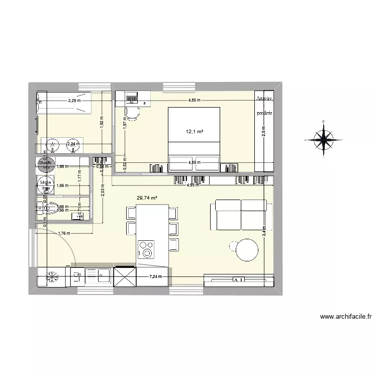 exercice fil rouge amenagement. Plan de 
