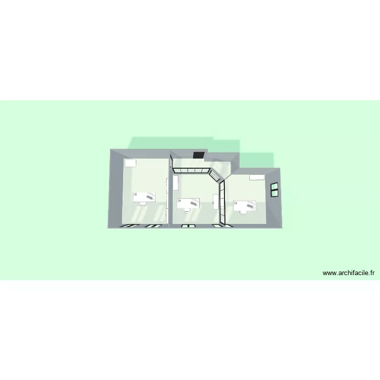 Bureau 3ème DAF. Plan de 4 et 54 m² Bureau 3ème DAF. Plan de 4 et 54 m²