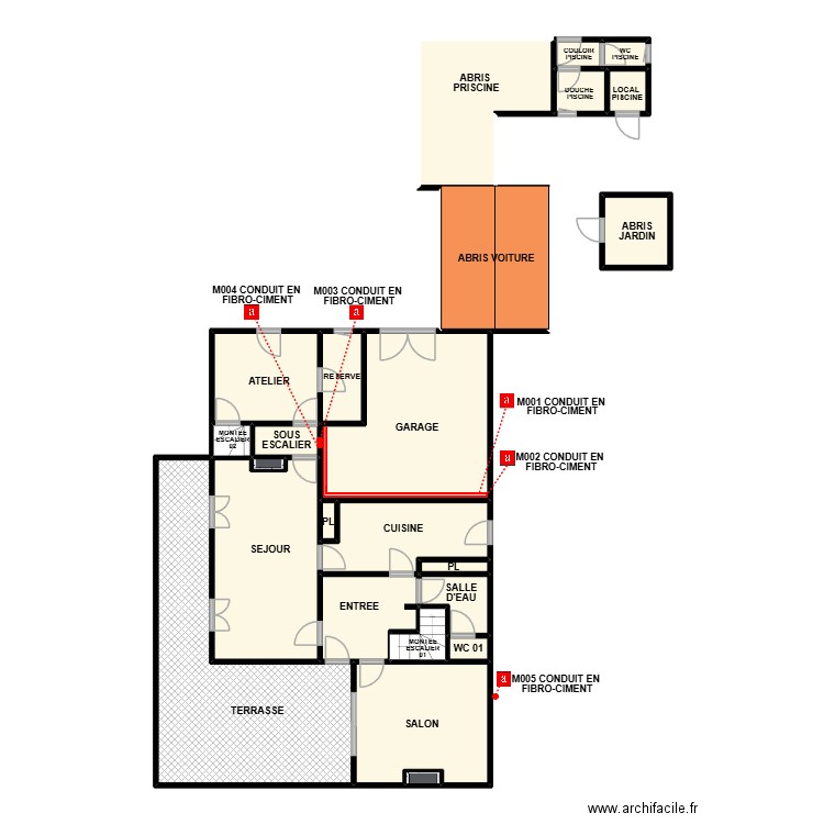 PLAN RDC AM ARLES. Plan de 24 pièces et 113 m2