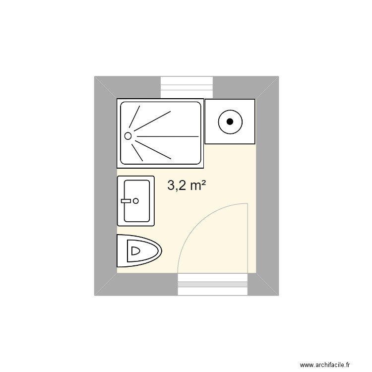 sdbAntony. Plan de 0 pièce et 0 m2