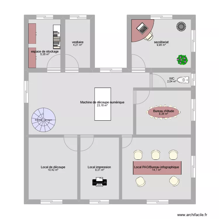 rez de chaussée 1. Plan de 9 et 87 m² rez de chaussée 1. Plan de 9 et 87 m²