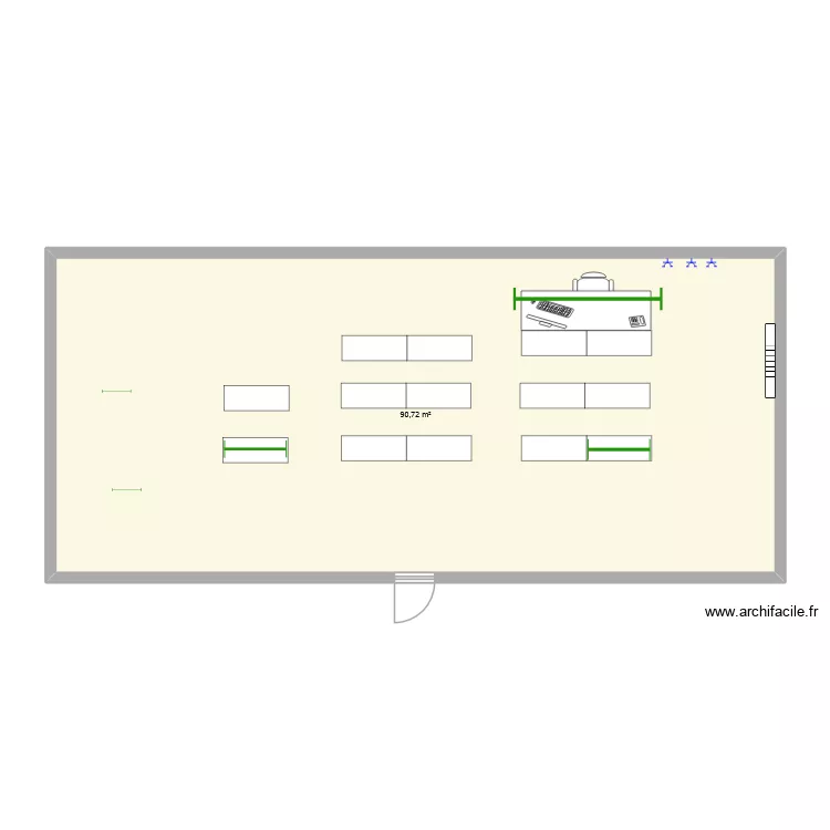 tp1_salle_lelong_louane. Plan de 1 Pièce et 91 m²
