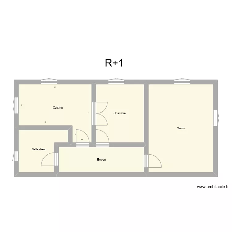 350602599. Plan de 5  et 59 m²