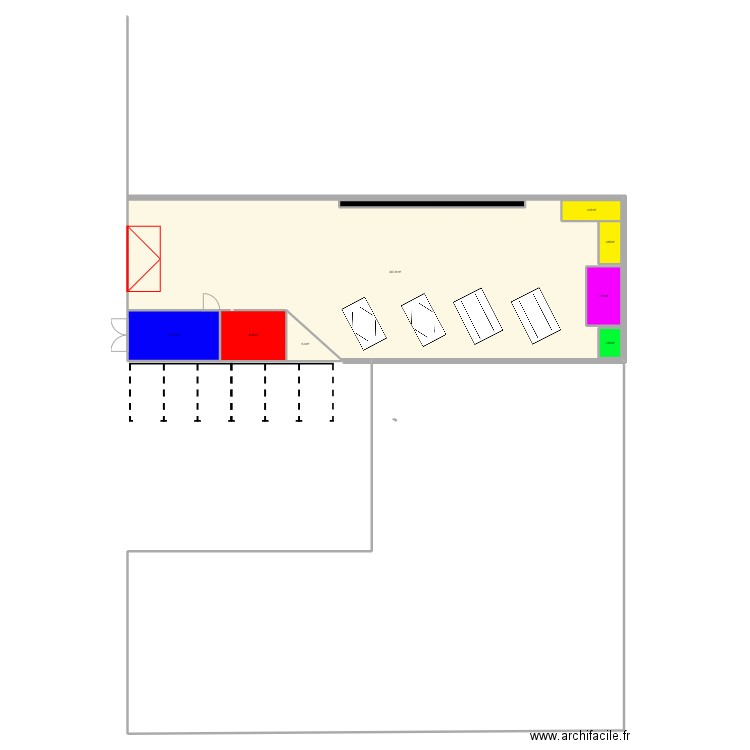 TFE garage. Plan de 9 pièces et 321 m2