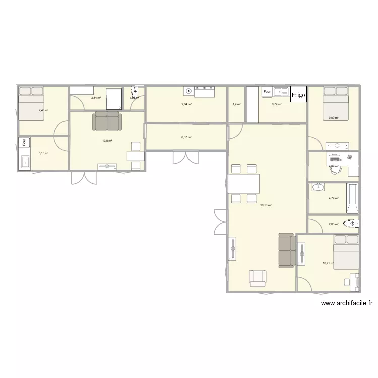 Pjt_Bisch_3. Plan de 15  et 127 m²