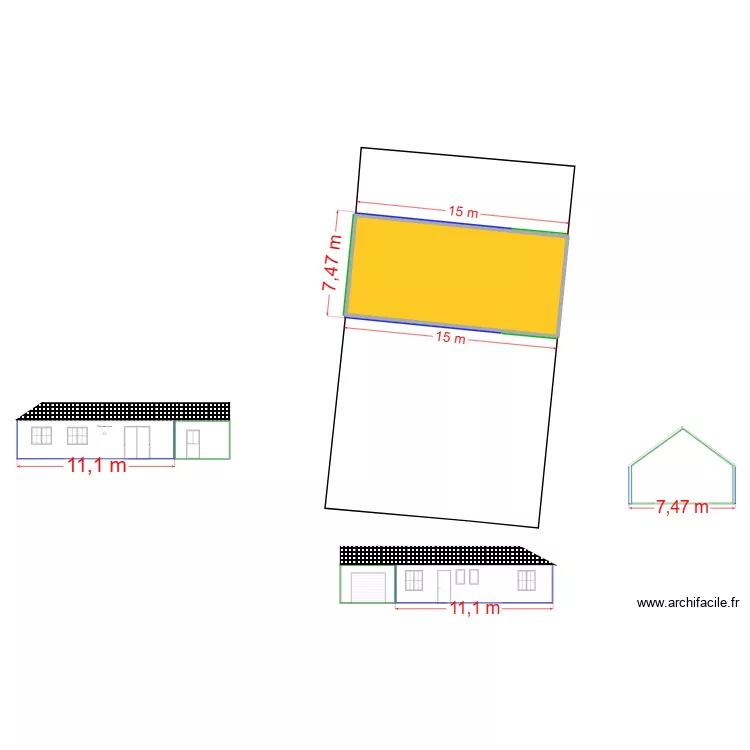 TESSARD Serge. Plan de 1 et 103 m² TESSARD Serge. Plan de 1 et 103 m²