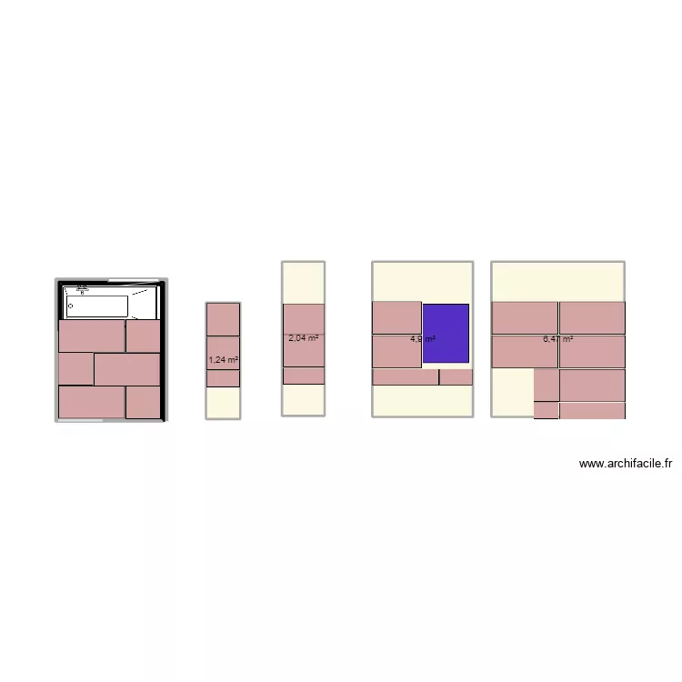 SDB DU HAUT CARRELAGE. Plan de SDB DU HAUT CARRELAGE. Plan de